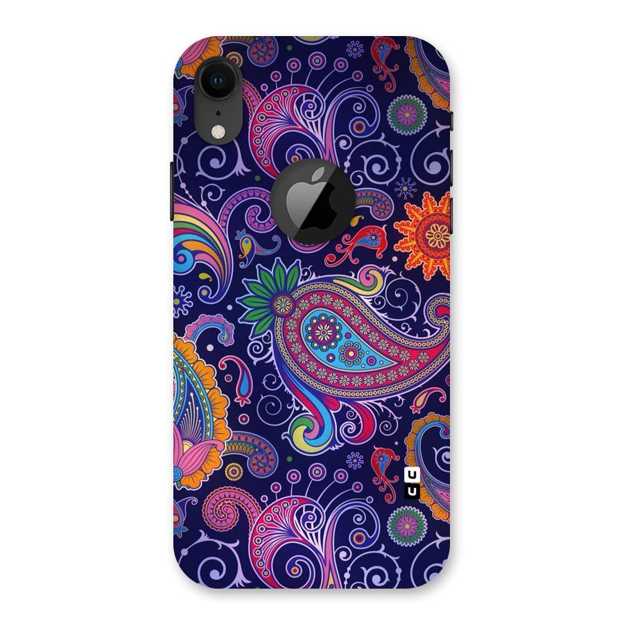 Mehendi Pattern Back Case for iPhone XR Logo Cut