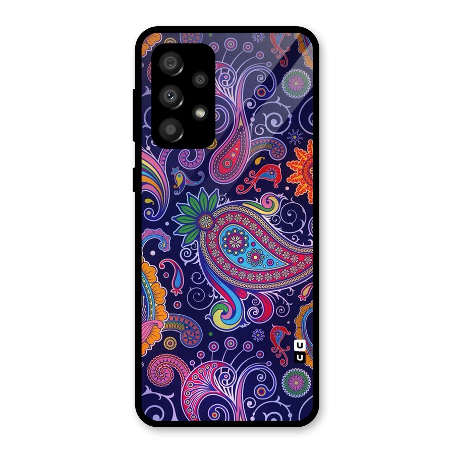 Mehendi Pattern Glass Back Case for Galaxy A32