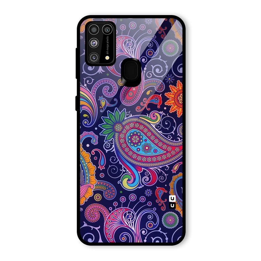Mehendi Pattern Glass Back Case for Galaxy F41