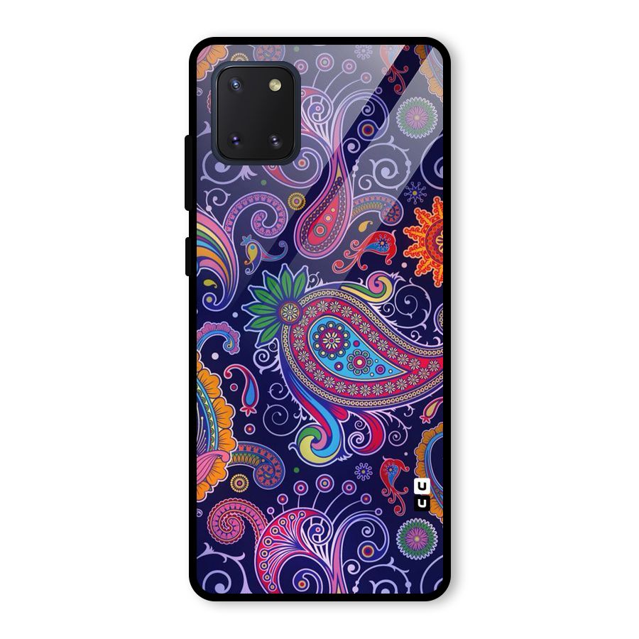 Mehendi Pattern Glass Back Case for Galaxy Note 10 Lite