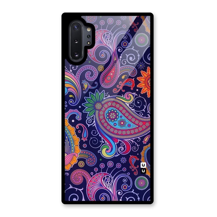 Mehendi Pattern Glass Back Case for Galaxy Note 10 Plus
