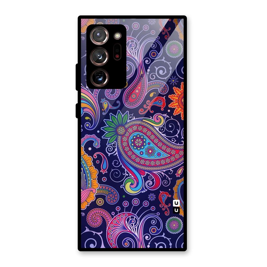 Mehendi Pattern Glass Back Case for Galaxy Note 20 Ultra