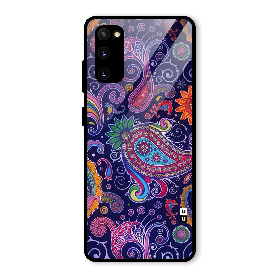 Mehendi Pattern Glass Back Case for Galaxy S20 FE 5G