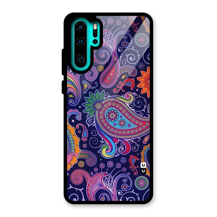 Mehendi Pattern Glass Back Case for Huawei P30 Pro