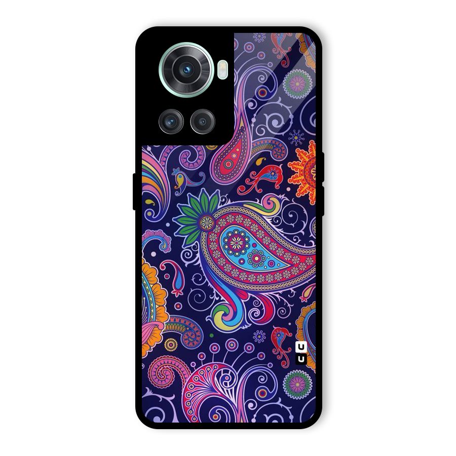 Mehendi Pattern Glass Back Case for OnePlus 10R