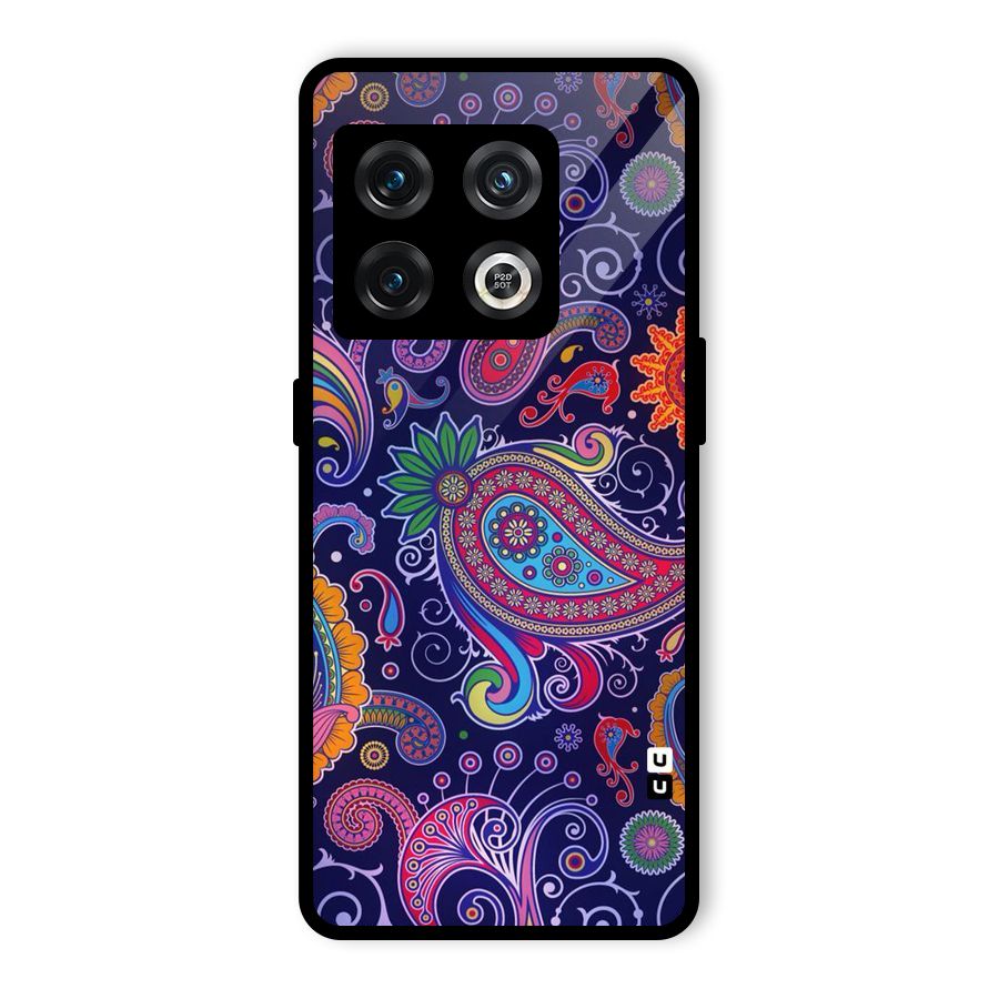 Mehendi Pattern Glass Back Case for OnePlus 10 Pro 5G