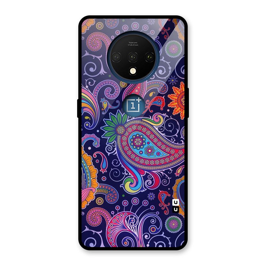 Mehendi Pattern Glass Back Case for OnePlus 7T