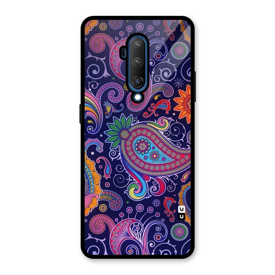 Mehendi Pattern Glass Back Case for OnePlus 7T Pro