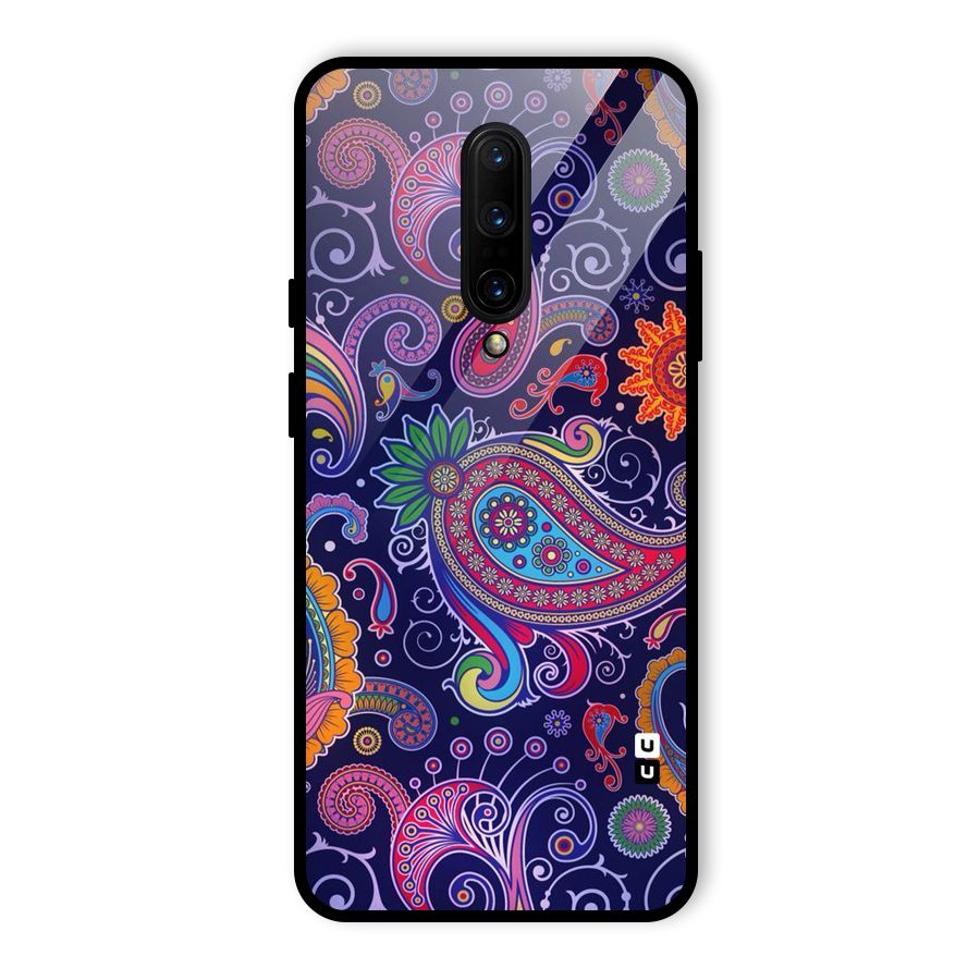 Mehendi Pattern Glass Back Case for OnePlus 7 Pro