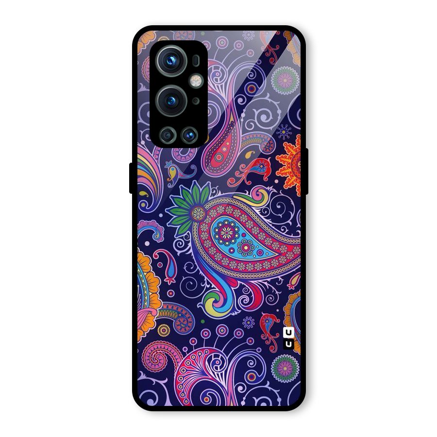 Mehendi Pattern Glass Back Case for OnePlus 9 Pro