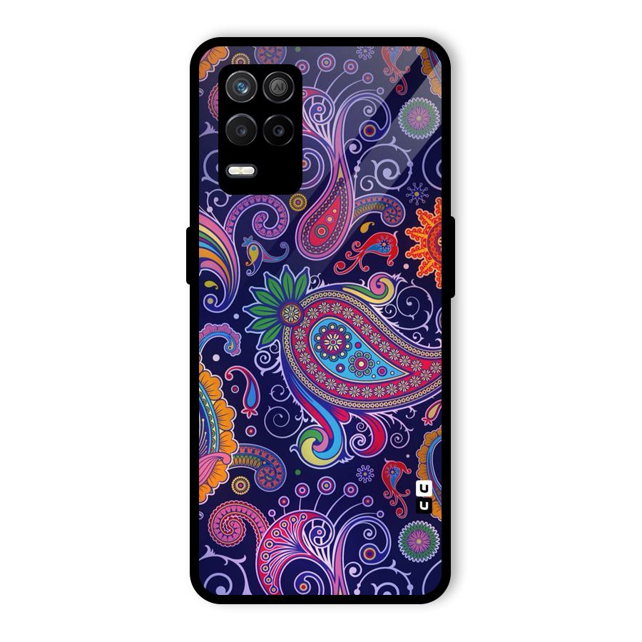 Mehendi Pattern Glass Back Case for Realme 8 5G