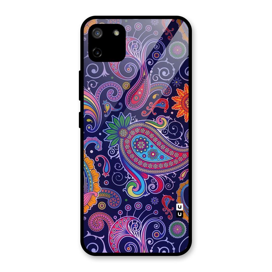 Mehendi Pattern Glass Back Case for Realme C11
