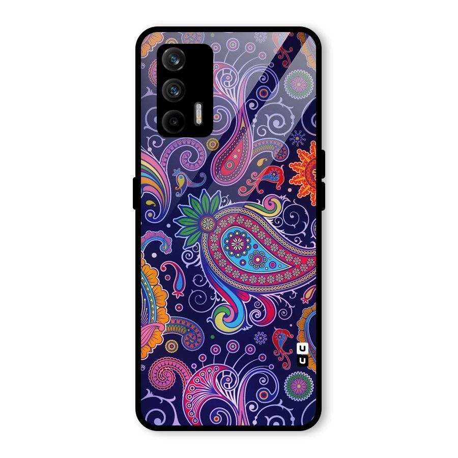 Mehendi Pattern Glass Back Case for Realme GT 5G