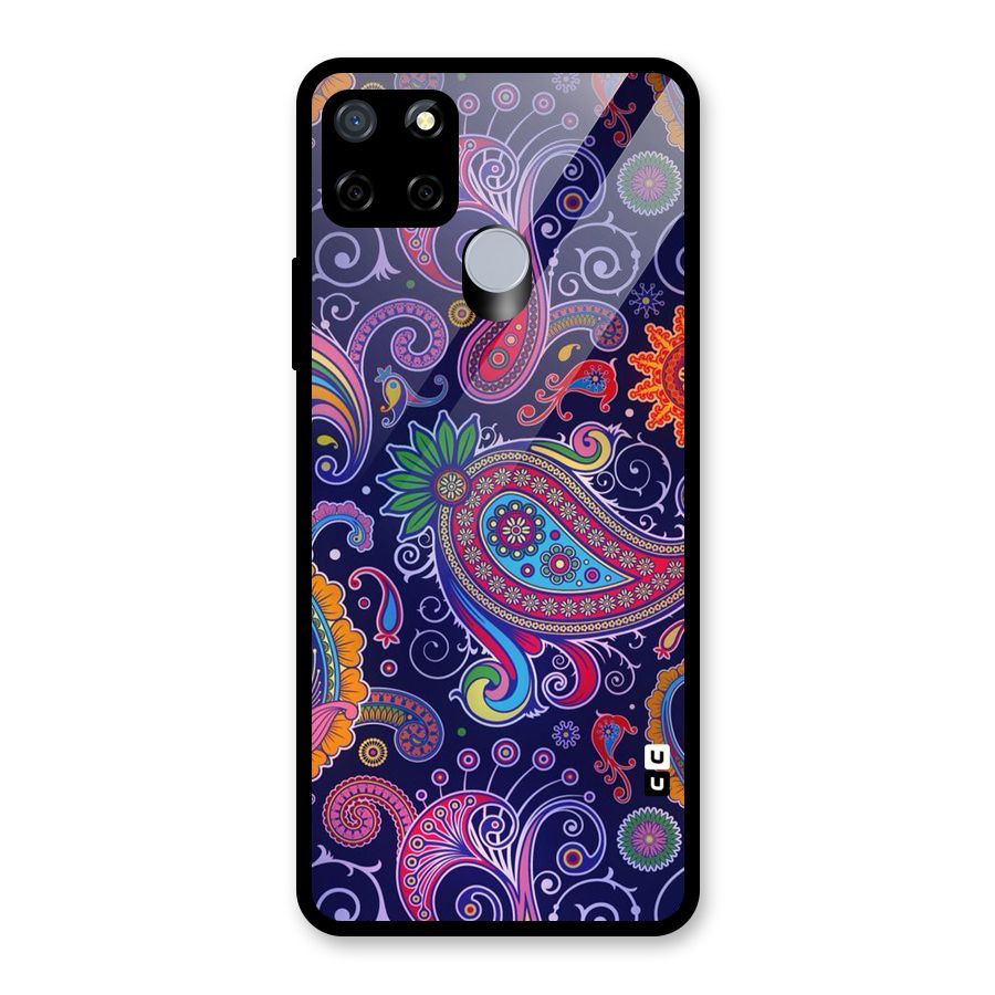 Mehendi Pattern Glass Back Case for Realme Narzo 20