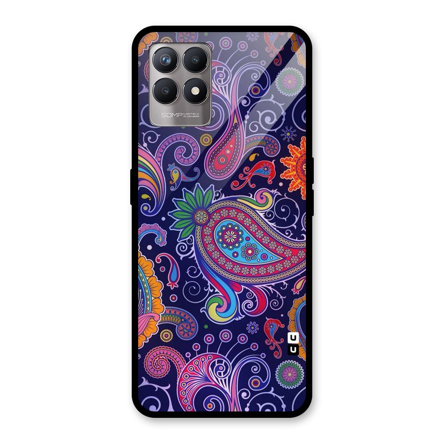 Mehendi Pattern Glass Back Case for Realme Narzo 50
