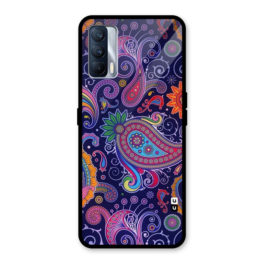 Mehendi Pattern Glass Back Case for Realme X7