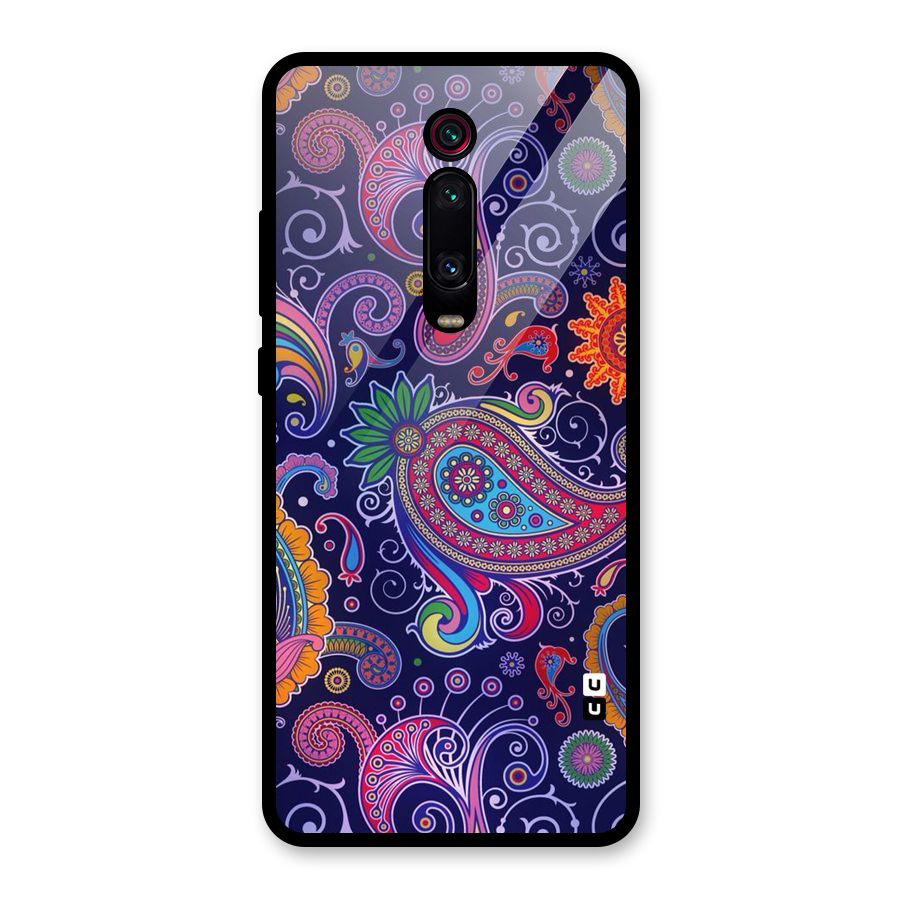Mehendi Pattern Glass Back Case for Redmi K20 Pro