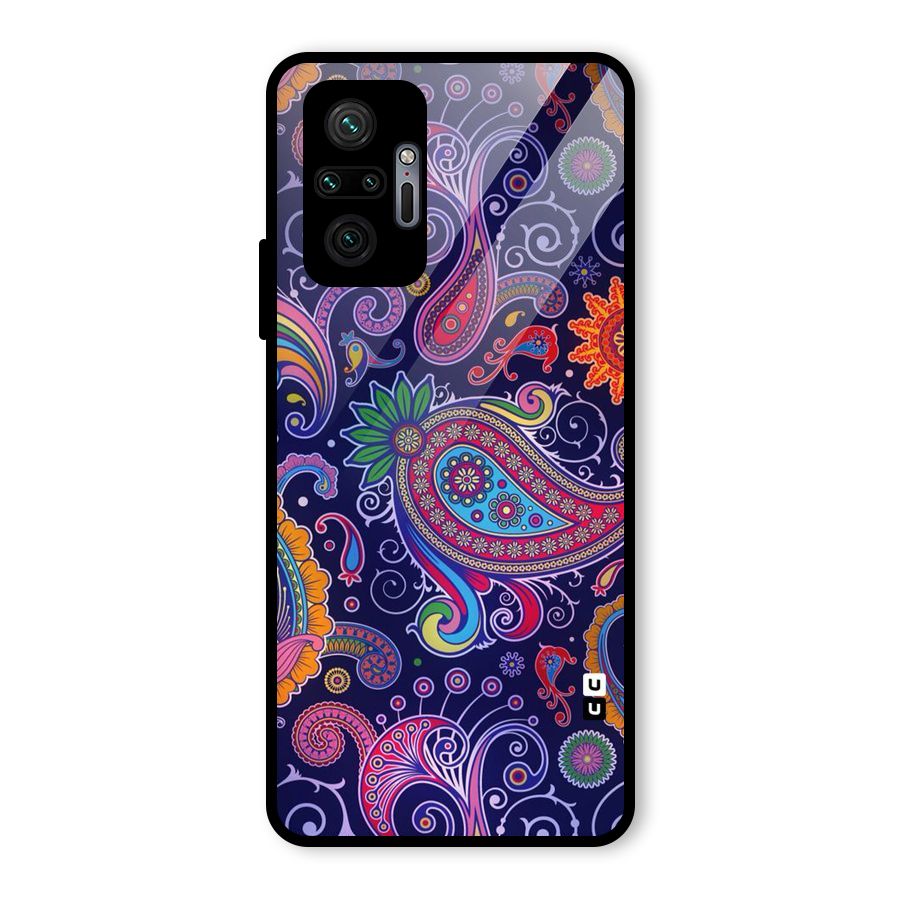 Mehendi Pattern Glass Back Case for Redmi Note 10 Pro