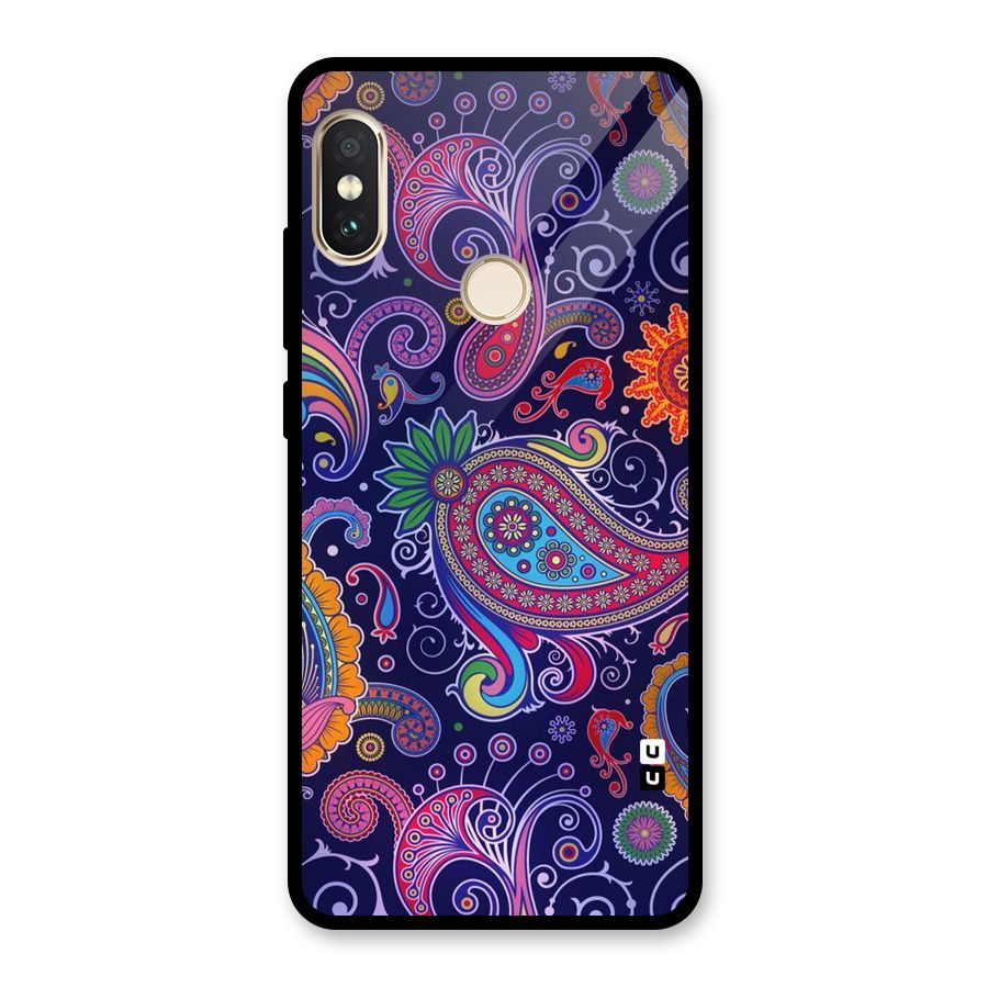 Mehendi Pattern Glass Back Case for Redmi Note 5 Pro