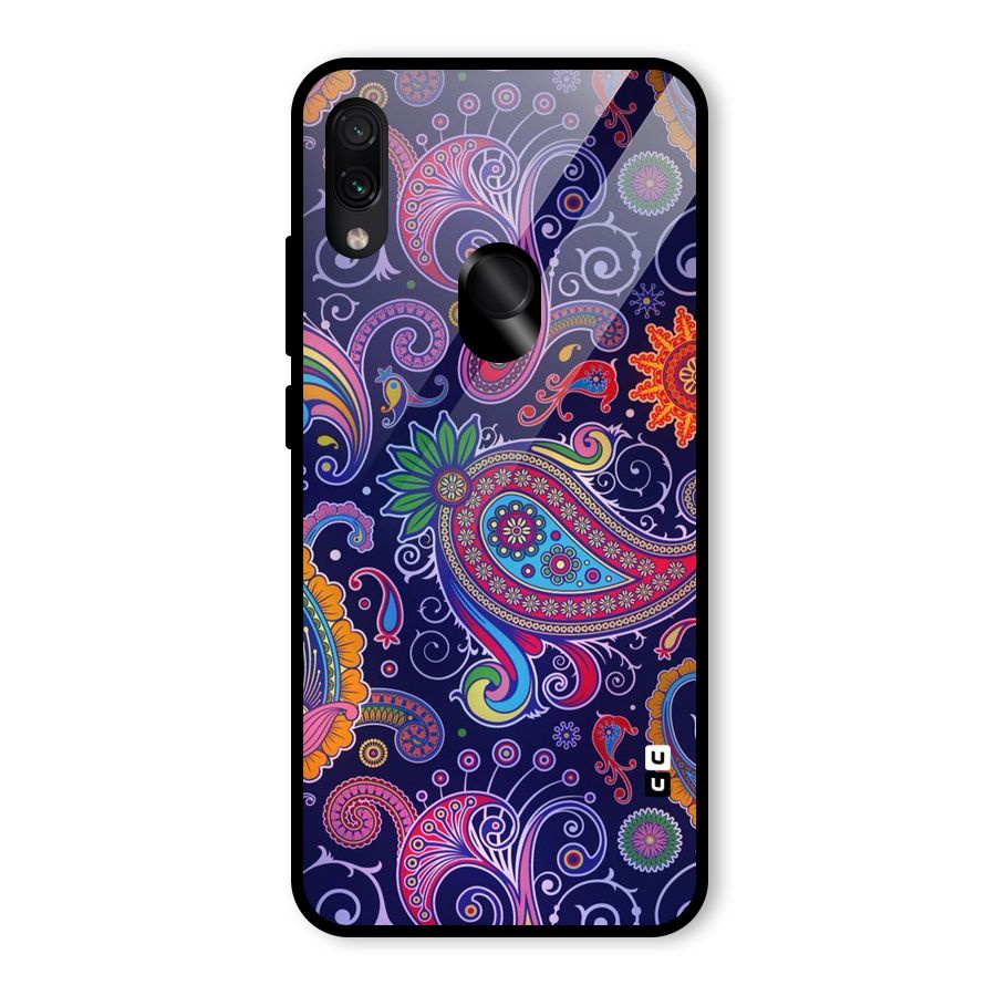 Mehendi Pattern Glass Back Case for Redmi Note 7S