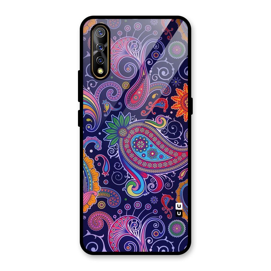 Mehendi Pattern Glass Back Case for Vivo S1