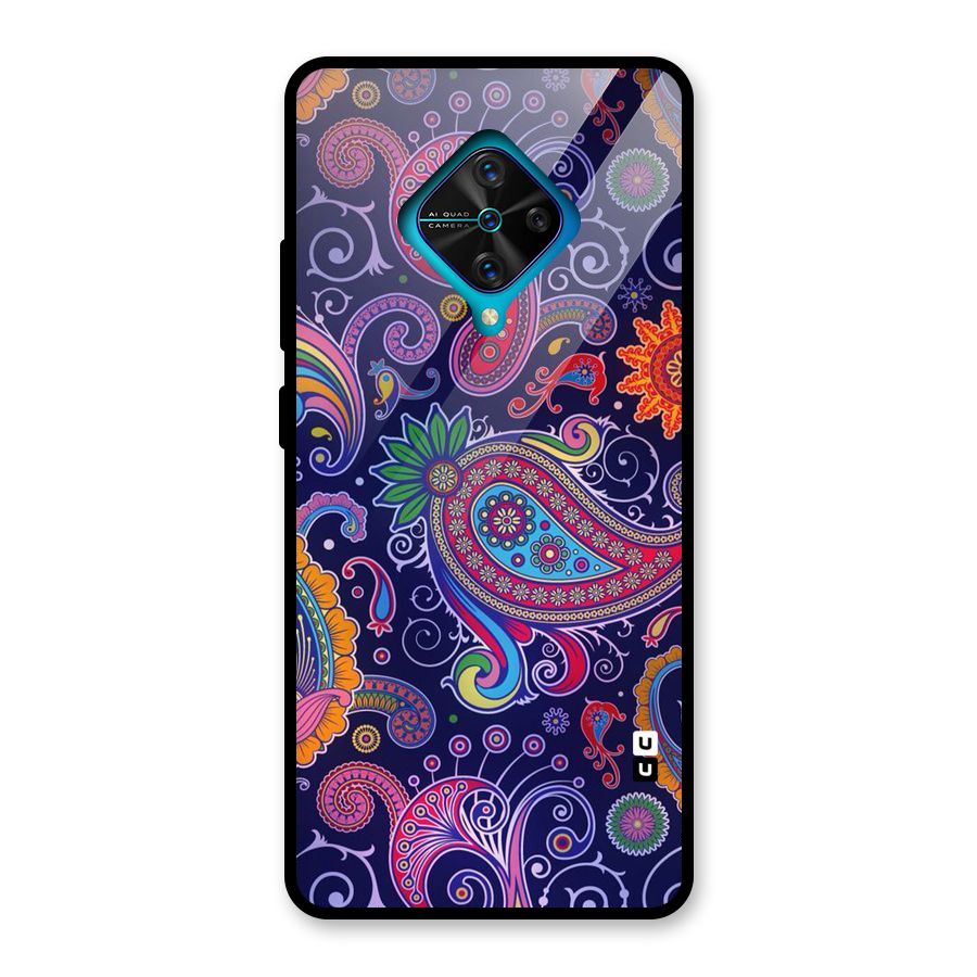 Mehendi Pattern Glass Back Case for Vivo S1 Pro