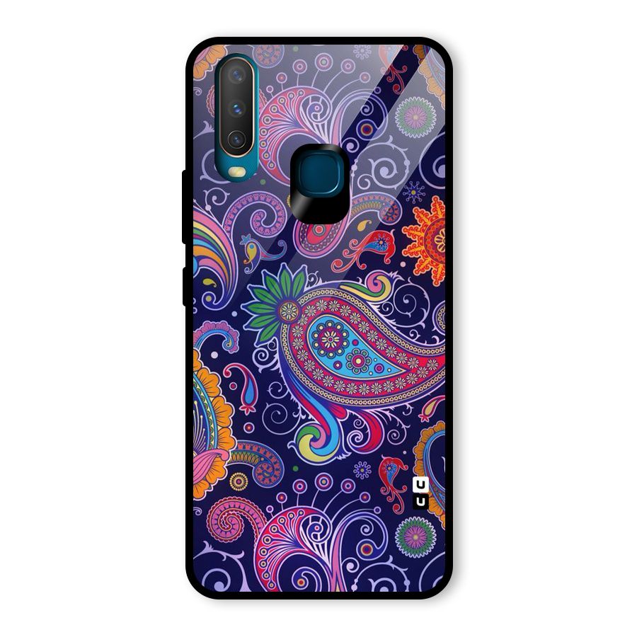 Mehendi Pattern Glass Back Case for Vivo U10