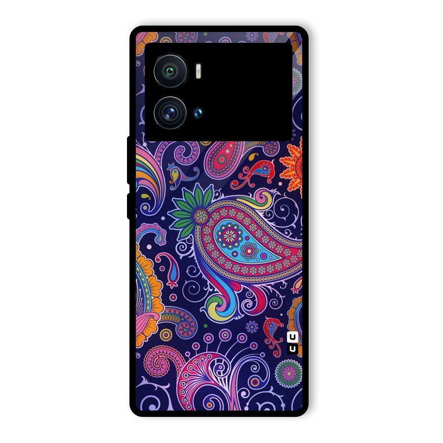 Mehendi Pattern Glass Back Case for Vivo iQOO 9 Pro