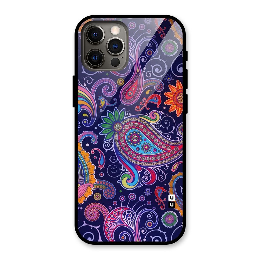 Mehendi Pattern Glass Back Case for iPhone 12 Pro