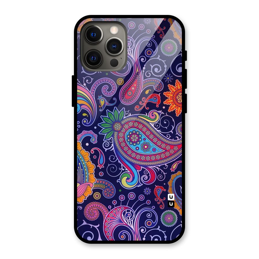 Mehendi Pattern Glass Back Case for iPhone 12 Pro Max