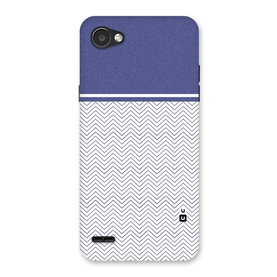 Melange Striped Pattern Back Case for LG Q6