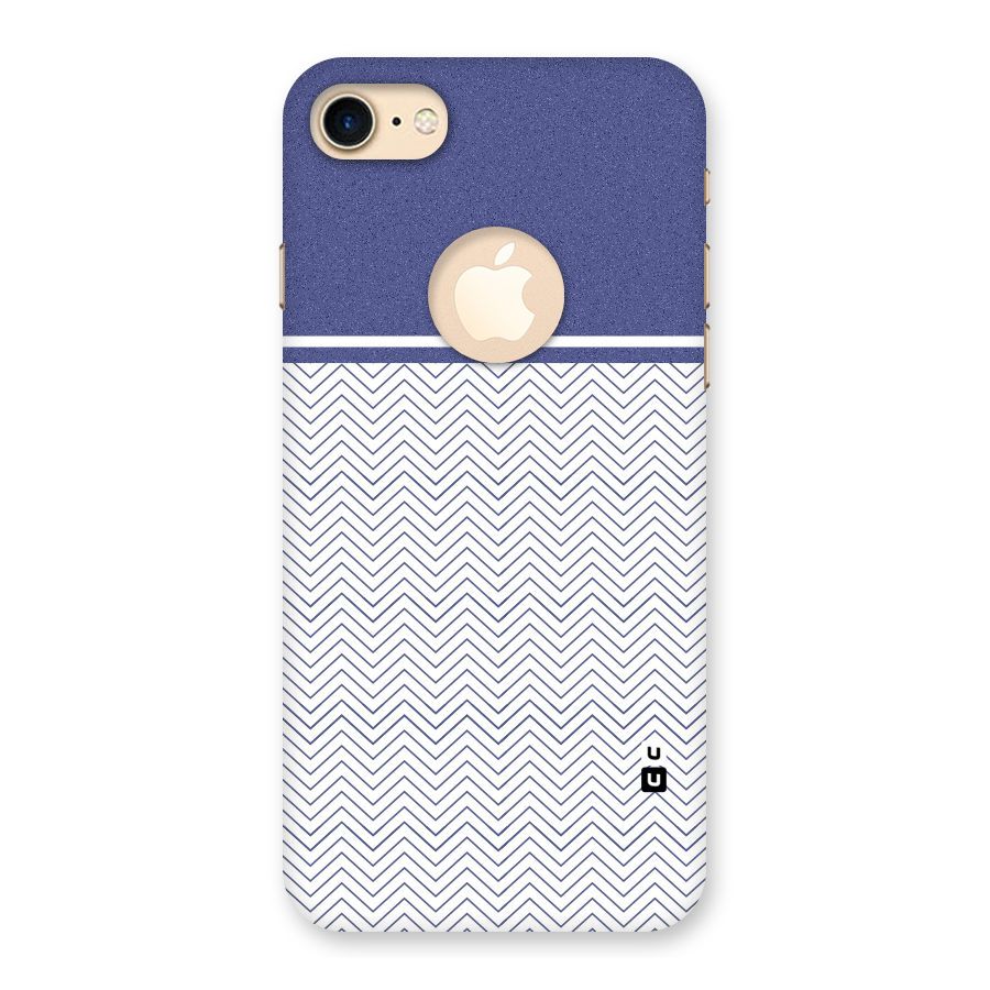 Melange Striped Pattern Back Case for iPhone 7 Logo Cut
