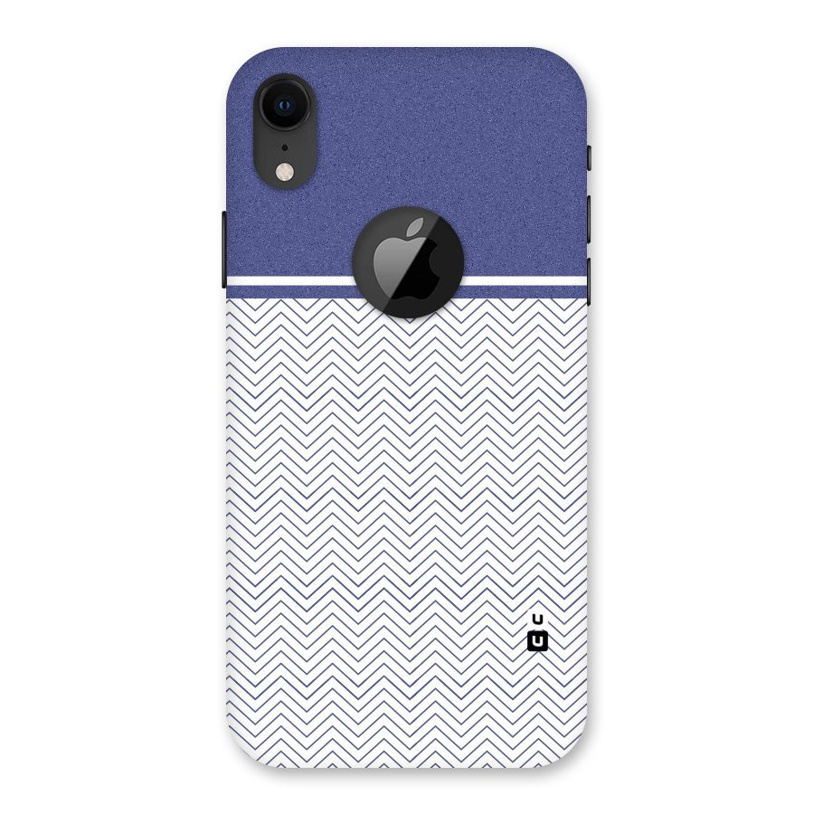 Melange Striped Pattern Back Case for iPhone XR Logo Cut