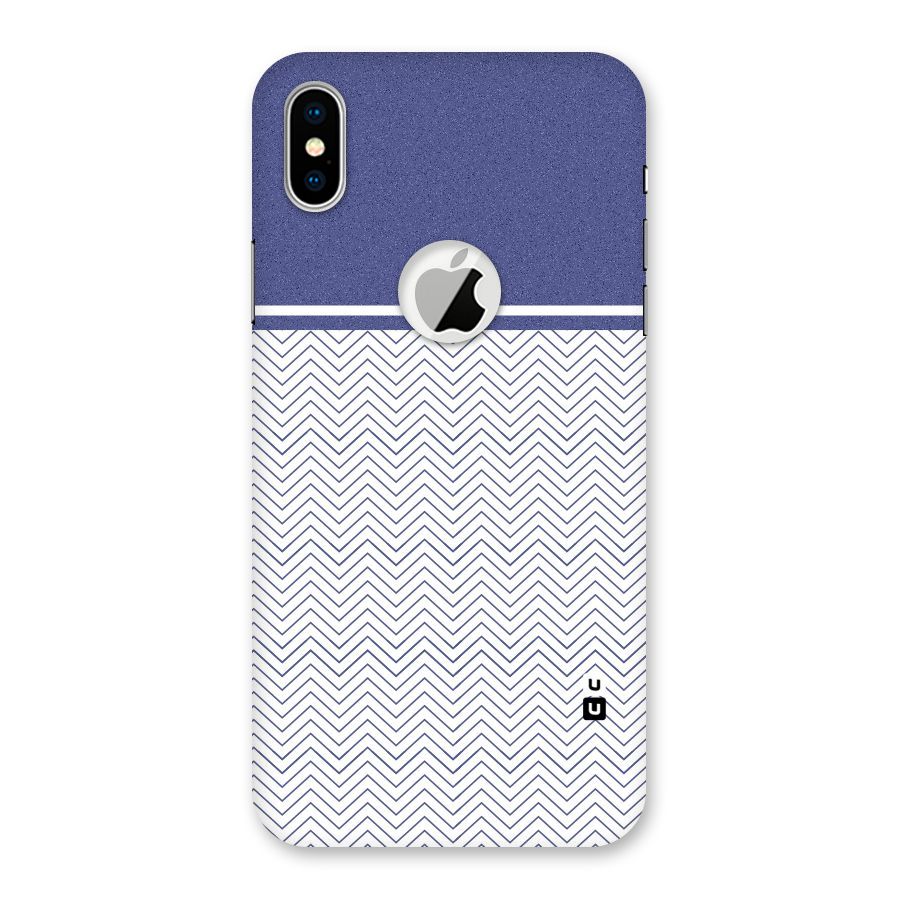 Melange Striped Pattern Back Case for iPhone X Logo Cut