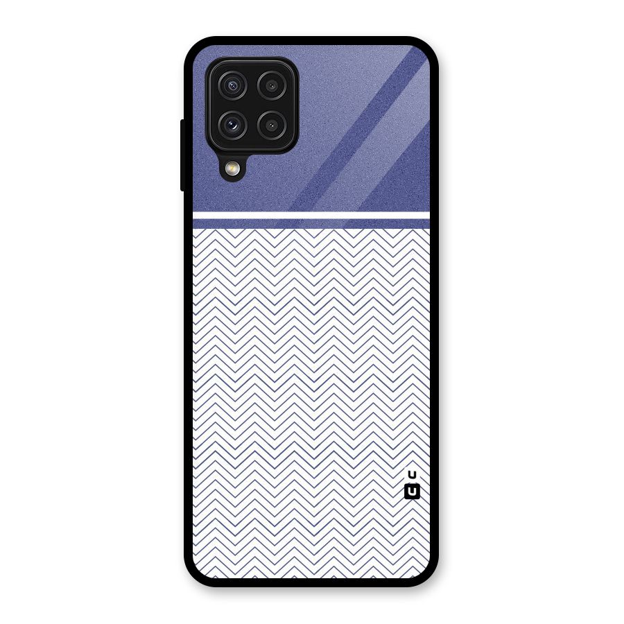Melange Striped Pattern Glass Back Case for Galaxy A22 4G