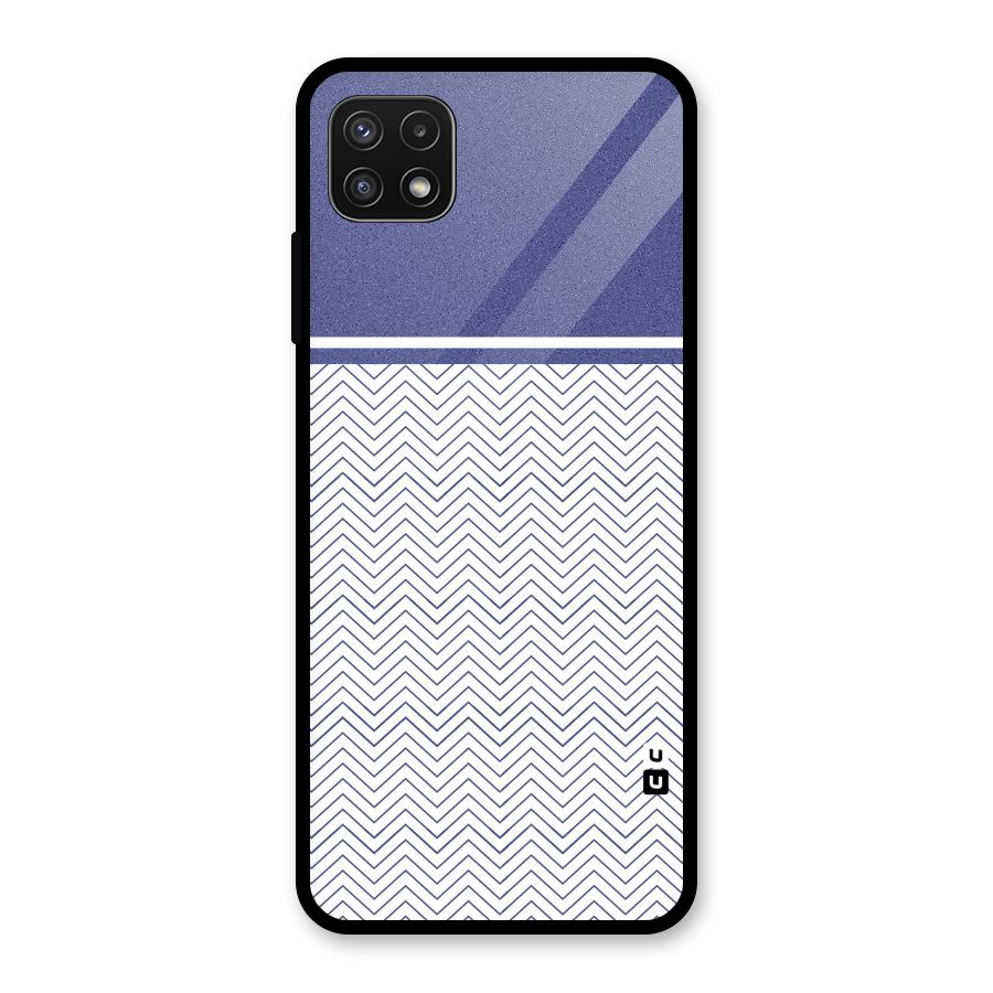 Melange Striped Pattern Glass Back Case for Galaxy A22 5G