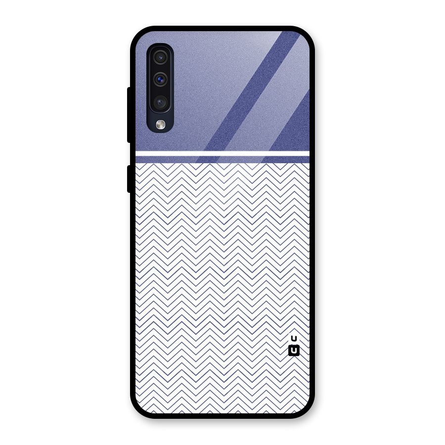 Melange Striped Pattern Glass Back Case for Galaxy A30s