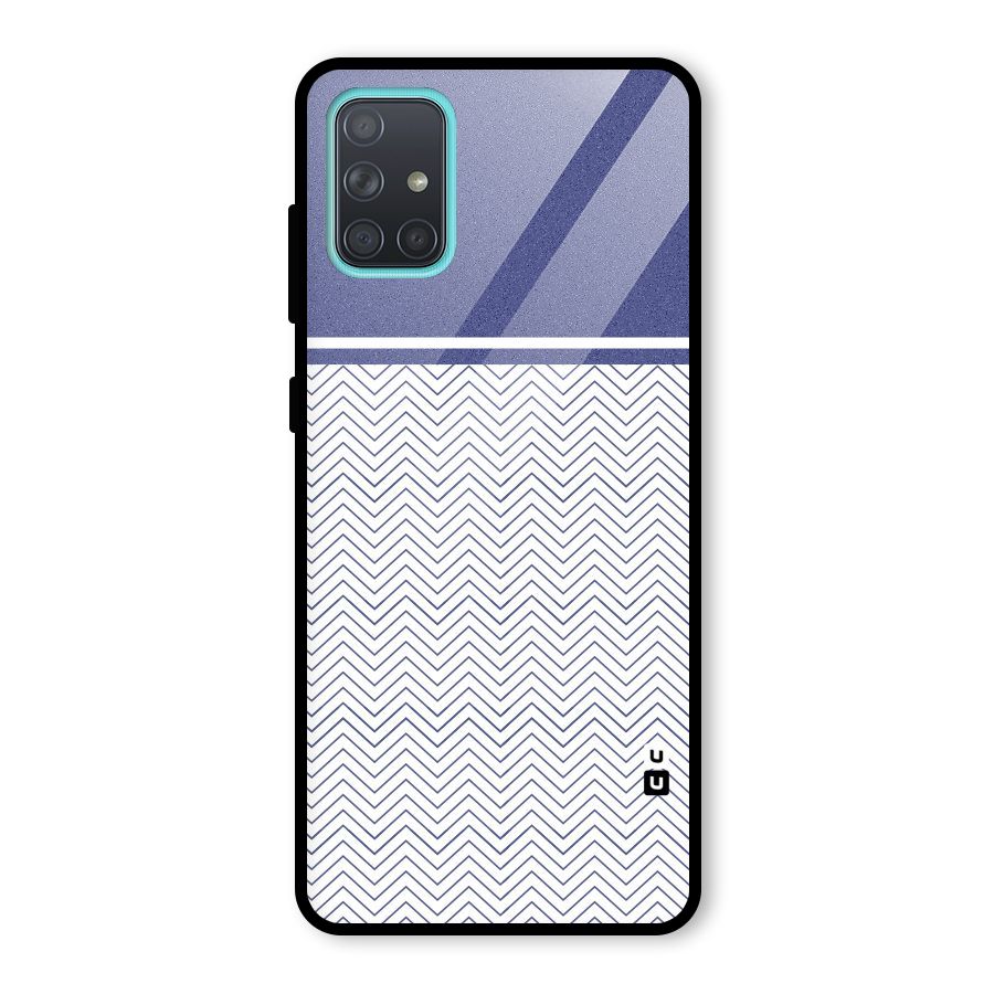 Melange Striped Pattern Glass Back Case for Galaxy A71