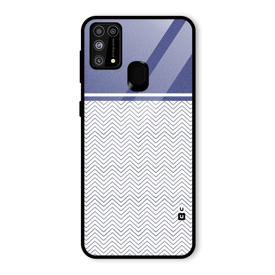 Melange Striped Pattern Glass Back Case for Galaxy F41