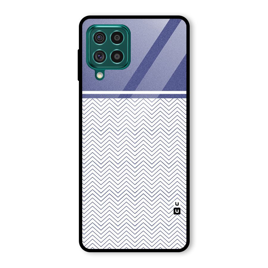 Melange Striped Pattern Glass Back Case for Galaxy F62