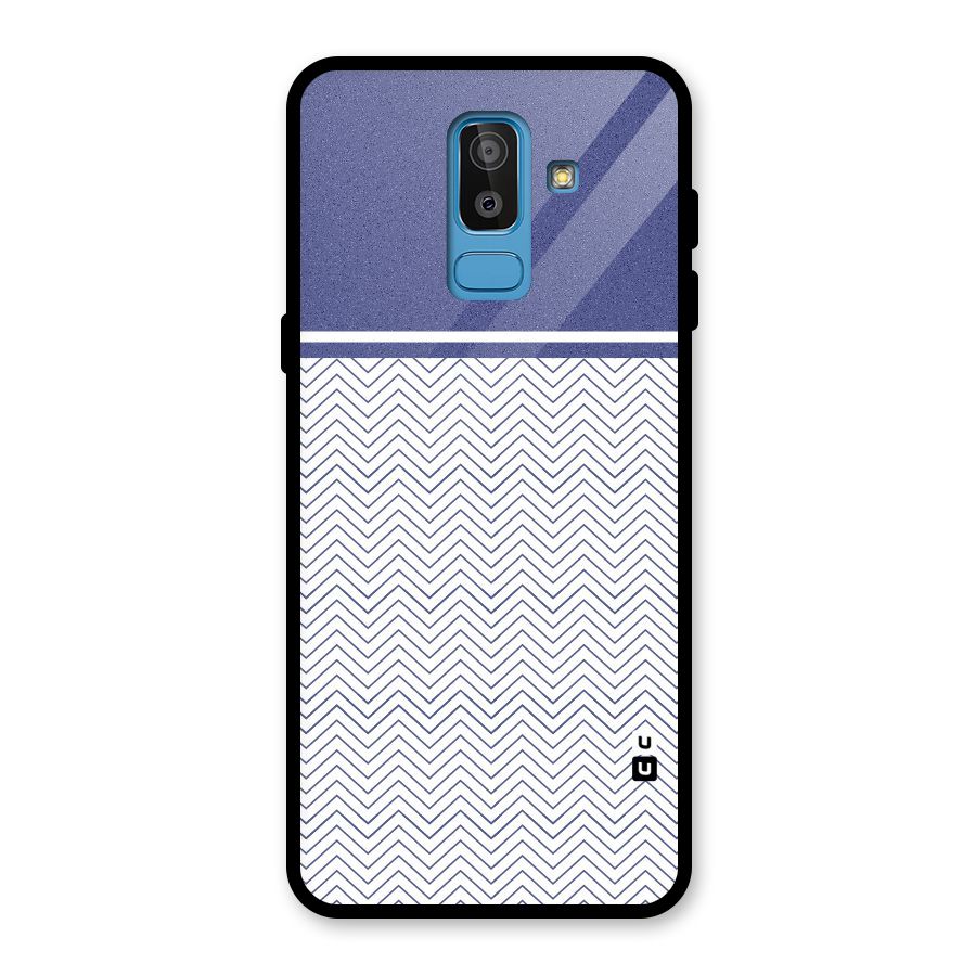 Melange Striped Pattern Glass Back Case for Galaxy J8