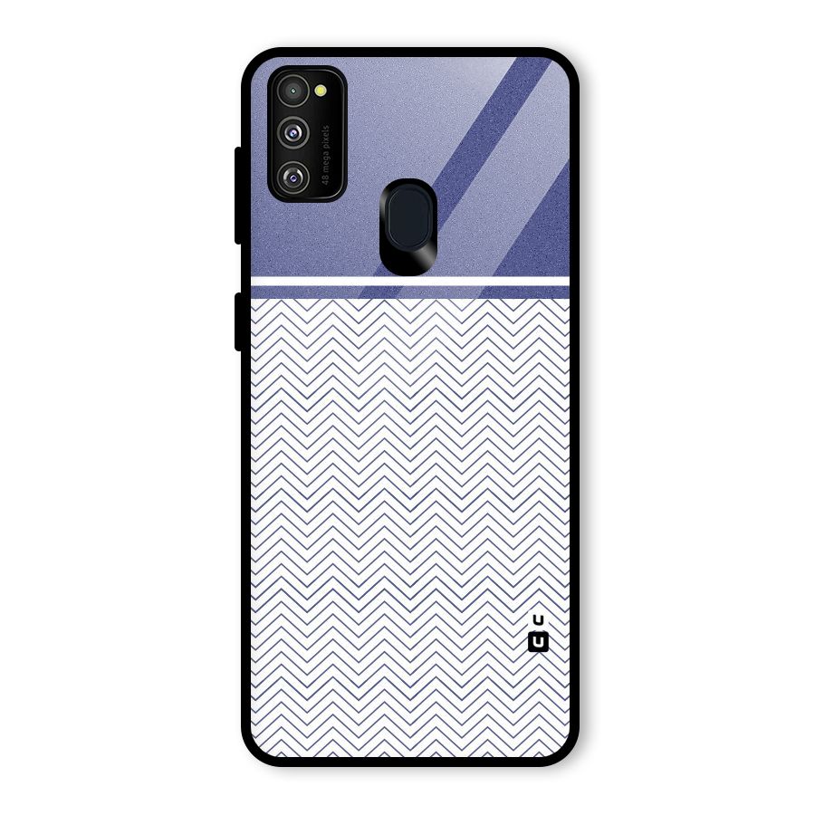 Melange Striped Pattern Glass Back Case for Galaxy M30s