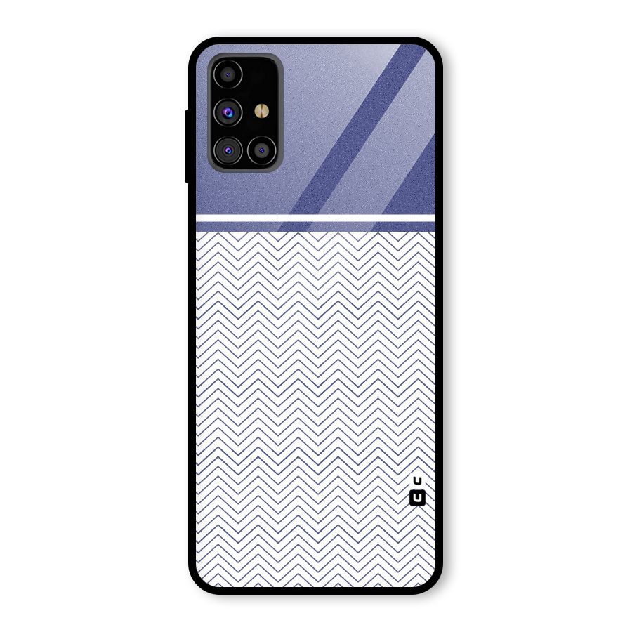 Melange Striped Pattern Glass Back Case for Galaxy M31s