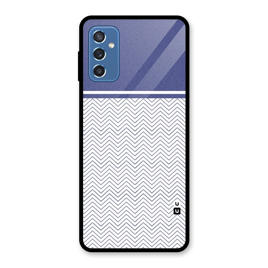 Melange Striped Pattern Glass Back Case for Galaxy M52 5G