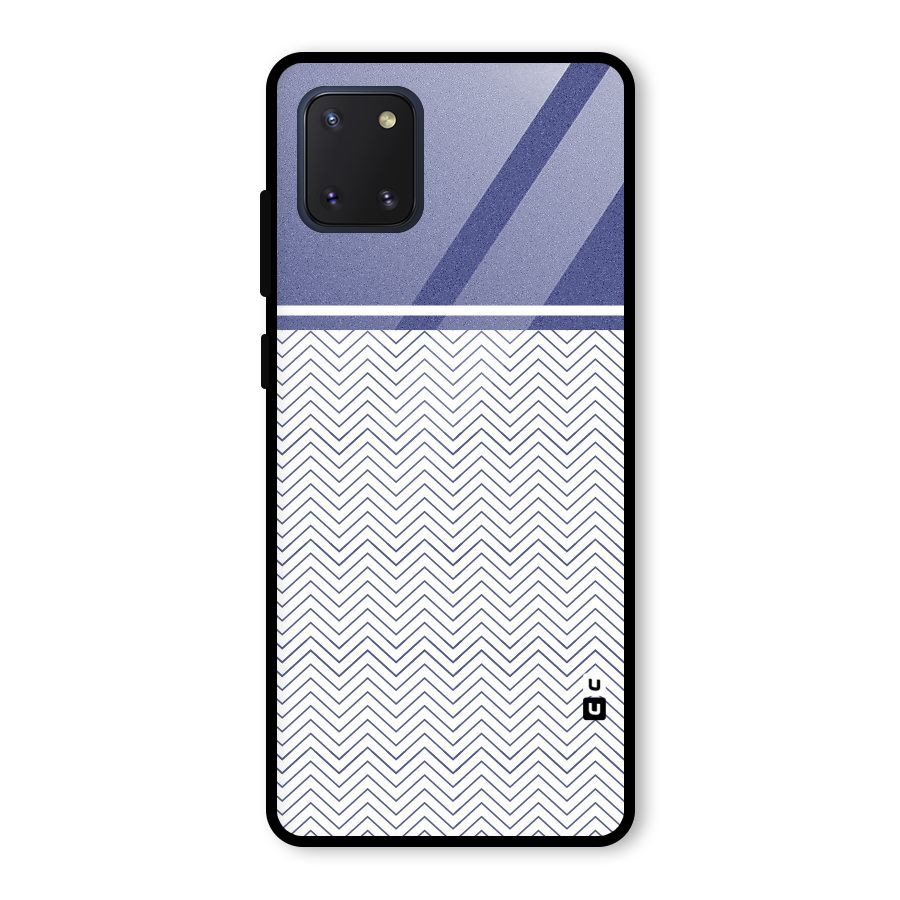 Melange Striped Pattern Glass Back Case for Galaxy Note 10 Lite