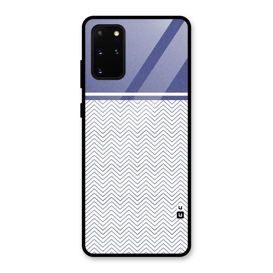 Melange Striped Pattern Glass Back Case for Galaxy S20 Plus