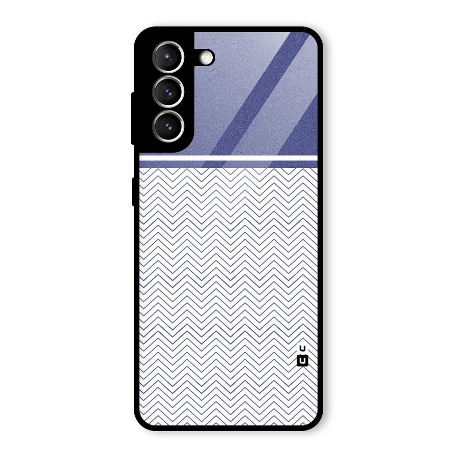 Melange Striped Pattern Glass Back Case for Galaxy S21 5G