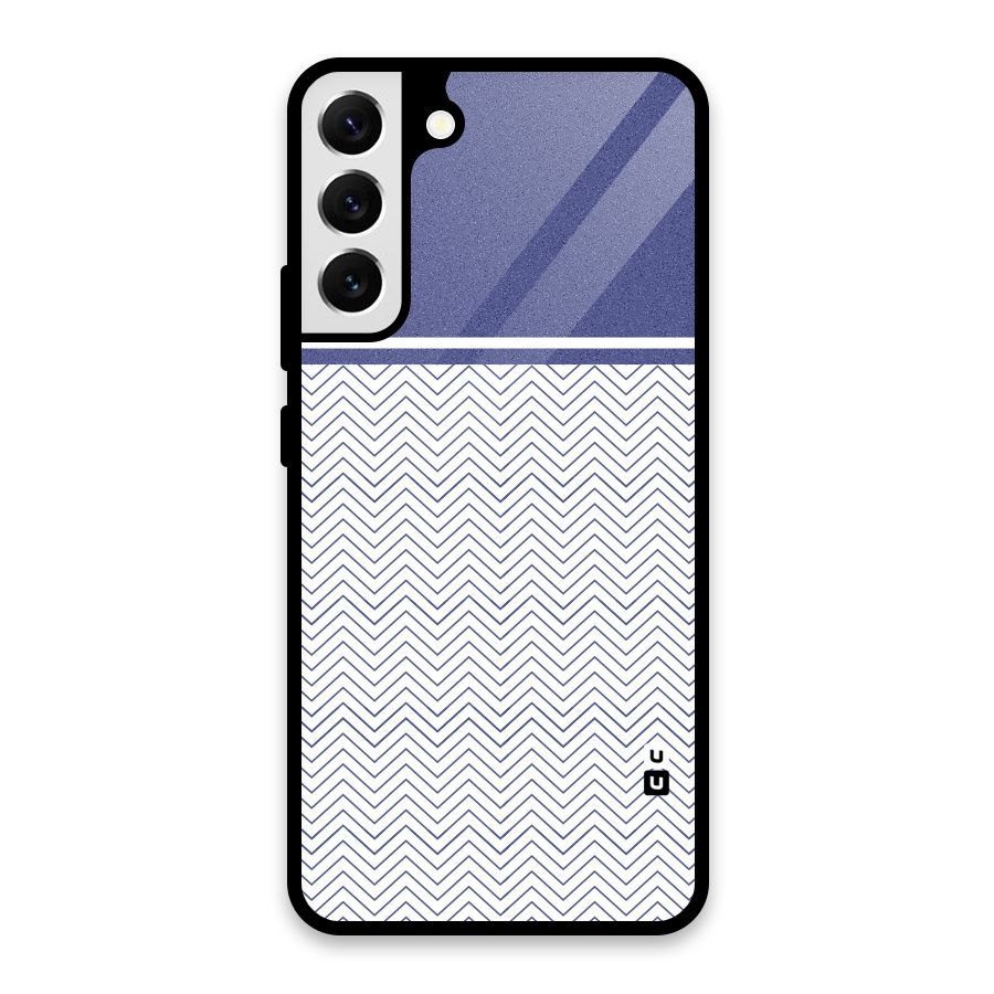 Melange Striped Pattern Glass Back Case for Galaxy S22 Plus 5G