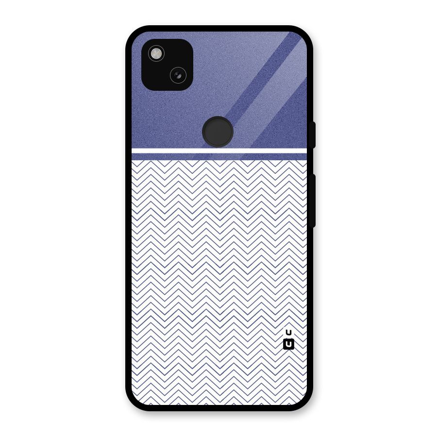 Melange Striped Pattern Glass Back Case for Google Pixel 4a