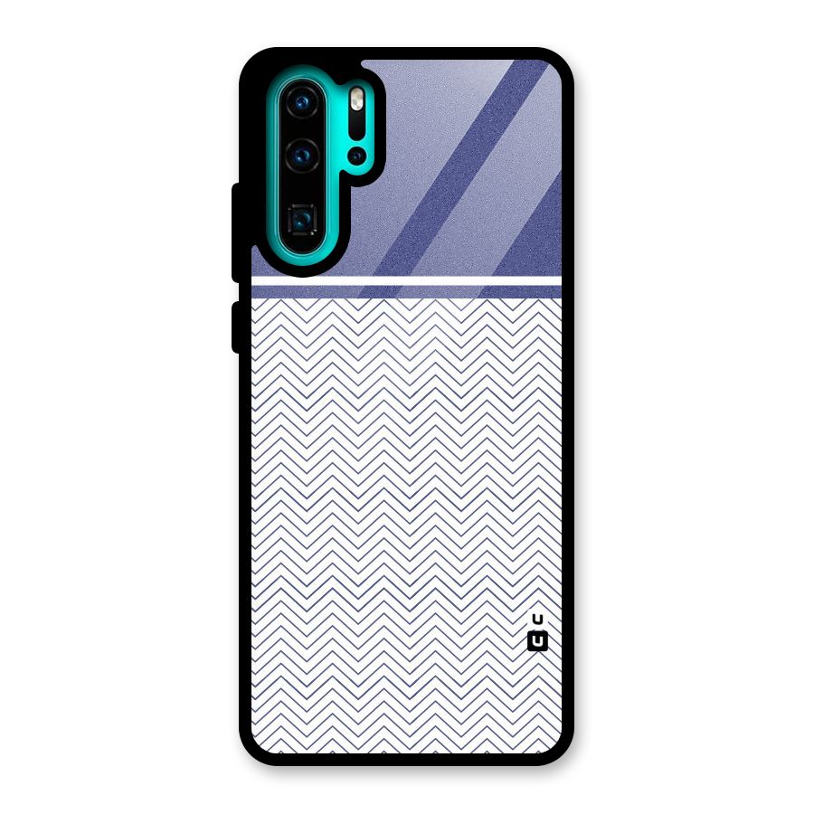 Melange Striped Pattern Glass Back Case for Huawei P30 Pro
